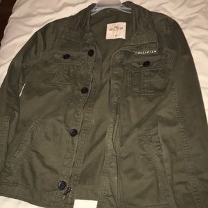 Olive/military green Hollister denim/jean jacket